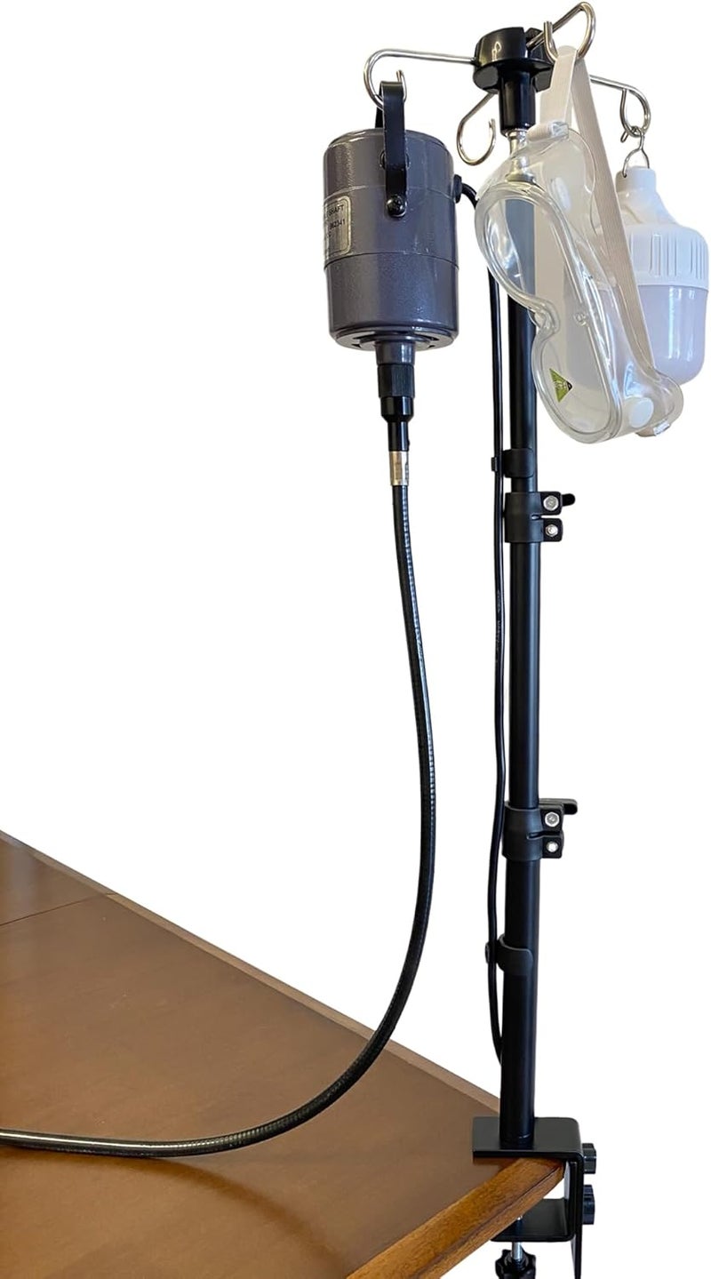 UISKOOPW Rotary Tool Hanger Flex Shaft Accessories Holder Stand Compatible with Foredom Dremel Grobet Tools,Height Adjustable Rotary Motor Mount with Table Clamp(28inchs) - Image 1